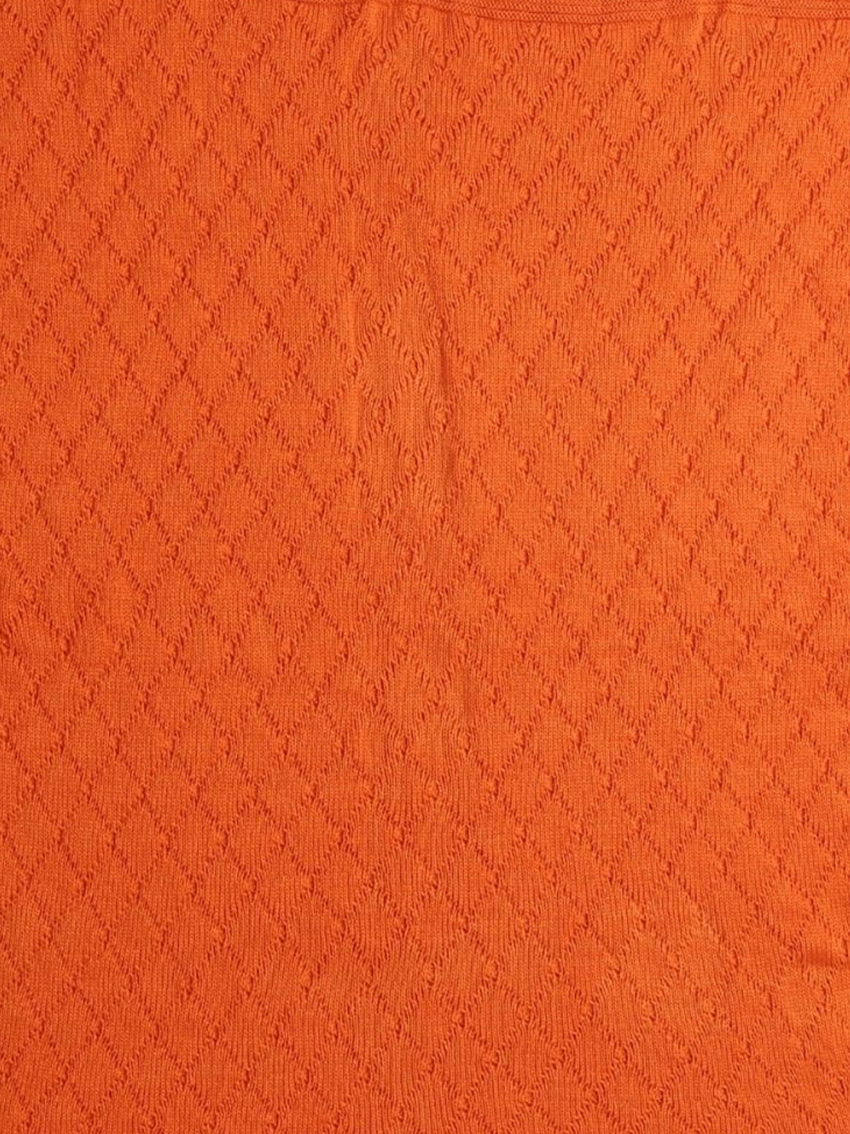 Little Angels Little Angels Baby Blanket Woollen Perfect Nursery Essential with Argyle Design Orange Blanket Blanket & Swaddle 2 in 1 Reversible Orange Textured Blanket 0-2Y / Orange / Baby Wool