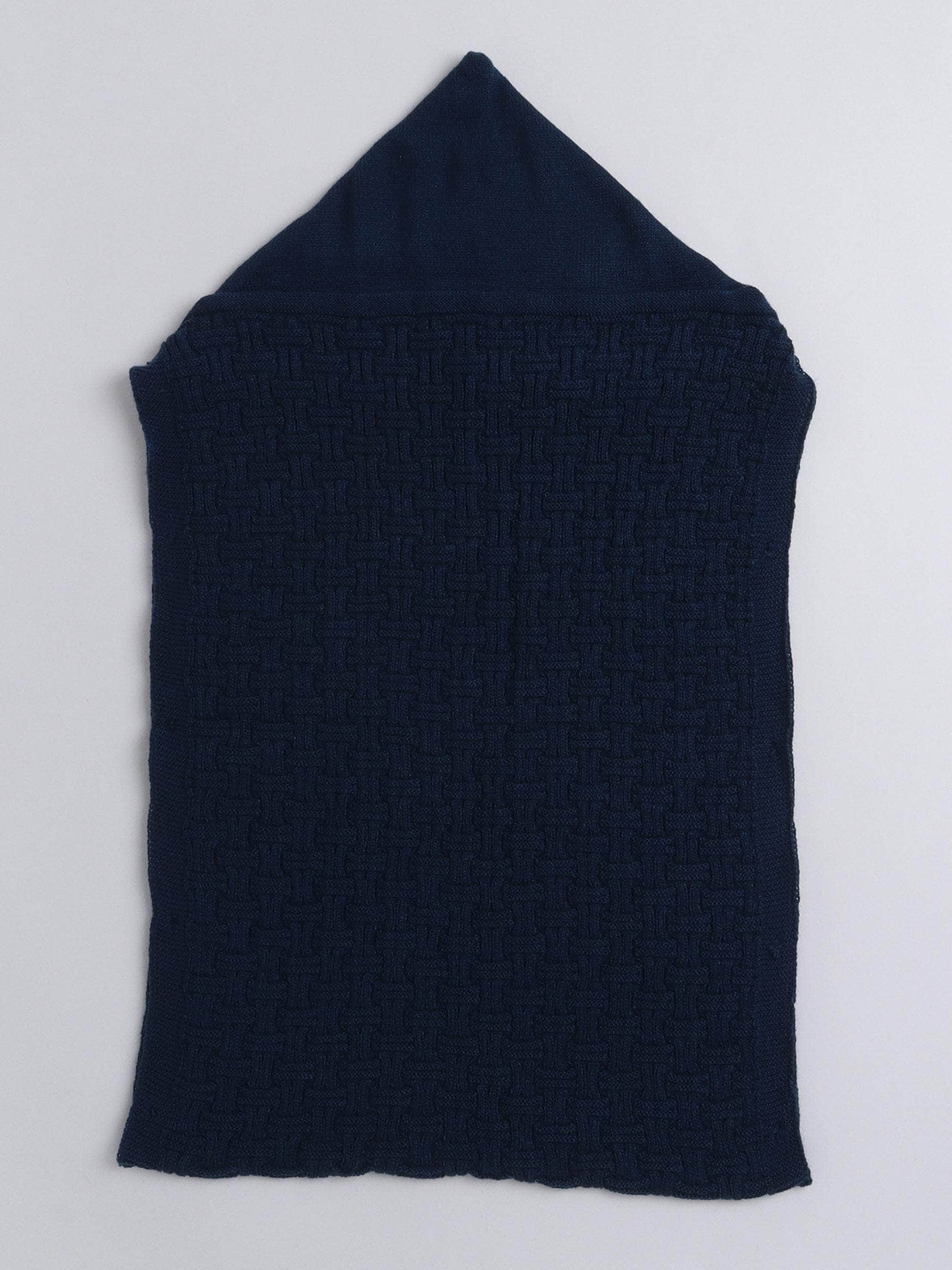 Little Angels Little Angels 1 Pc Swaddle Basketweave Woollen Navy Swaddle For Baby Boys Blanket & Swaddle Peekaboo Snuggles, Buttoned Love Swaddle 0-12M / Navy / Baby Wool