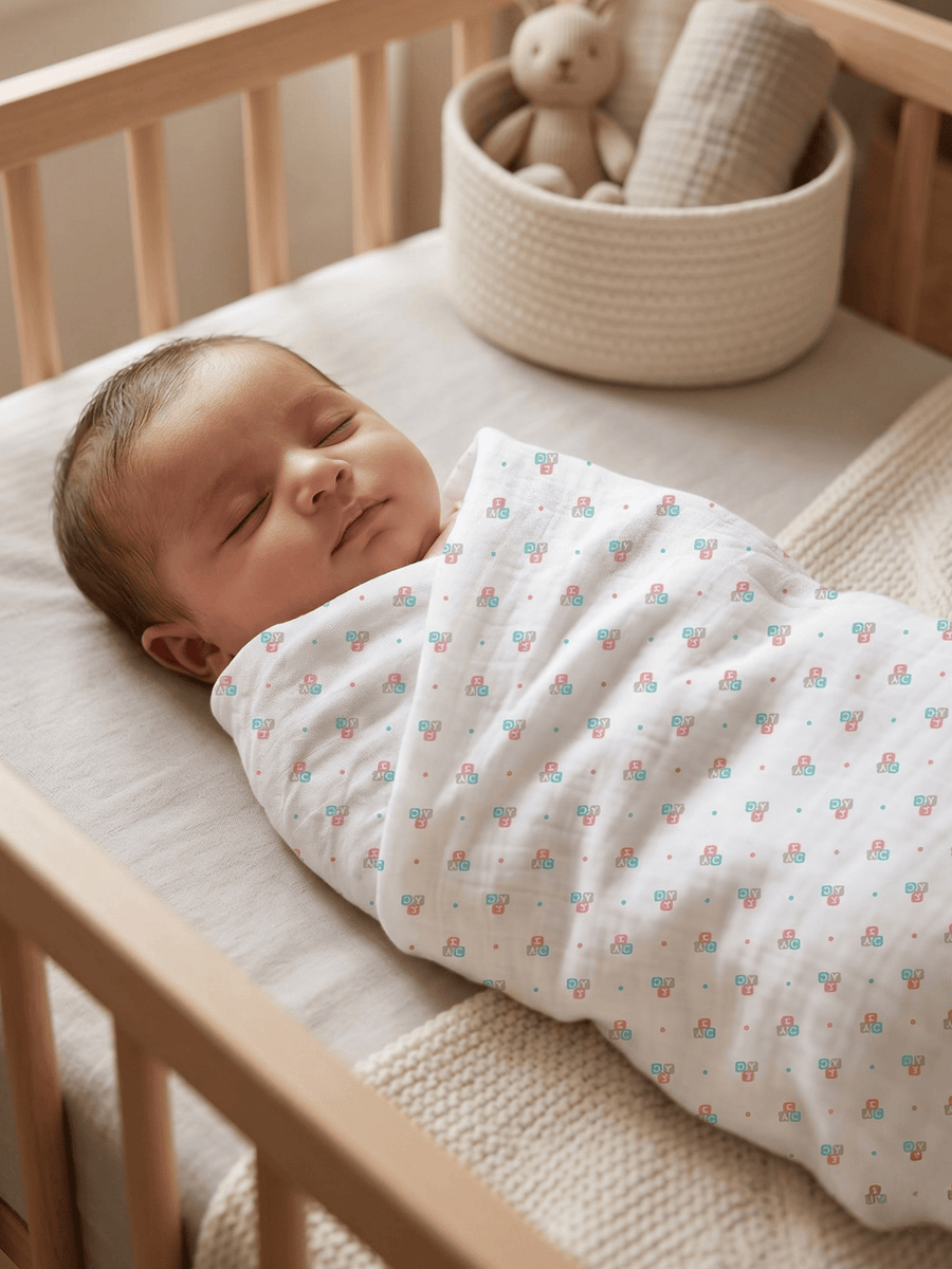Little Angels Little Angels Muslin Baby Swaddle Blanket | Soft Breathable Newborn Wrap Blanket & Swaddle Premium Organic Muslin Baby Swaddle – Ultra-Soft, Breathable & Multi-Purpose Free Size / White / Cotton