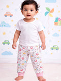 Little Angels Baby Cotton Car Print Pajama Pants – Soft & Comfortable Baby Bottom Bottom Baby Car Print Cotton Pajama Pants – Soft Elastic Waist 0-3M / Pink / Cotton