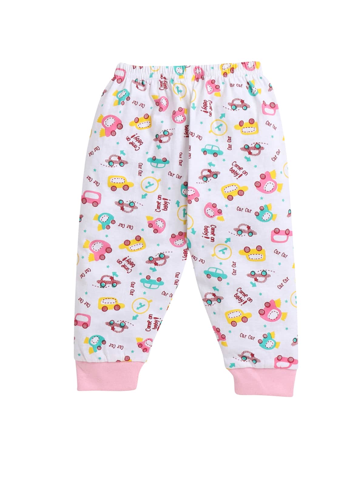 Little Angels Baby Cotton Car Print Pajama Pants – Soft & Comfortable Baby Bottom Bottom Baby Car Print Cotton Pajama Pants – Soft Elastic Waist