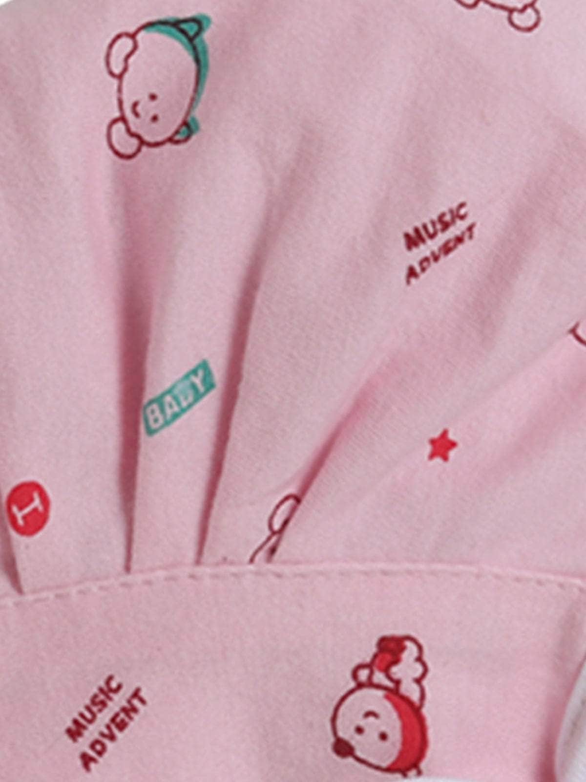 Little Angels Little Angels Cotton Printed Tie-Knot Pack of 6 Cap For Baby Boys and Baby Girls Cap & Nappy Mix & Match Cotton Baby Caps 0-3M / Assorted / Cotton