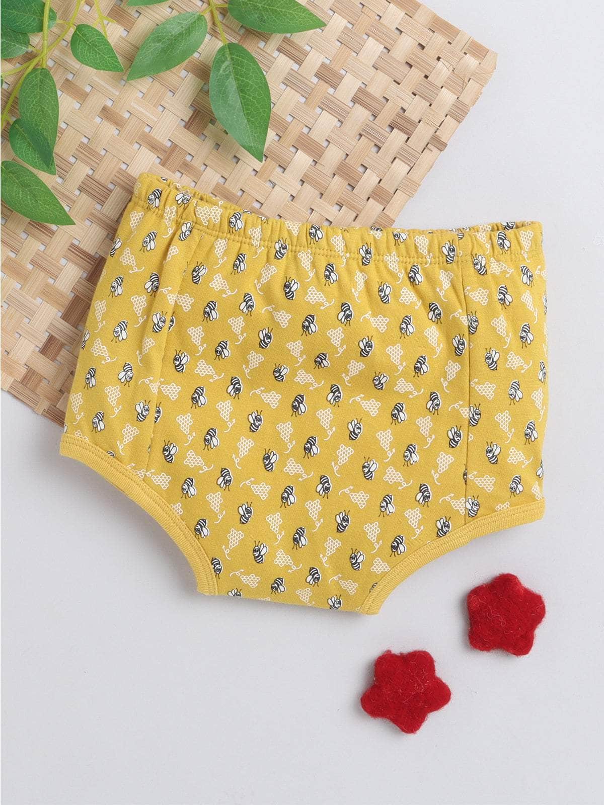 Little Angels Little Angels Reusable Padded Underwear, Potty Training Under Pants, Soft Cotton for Baby Girls and Boys Cap & Nappy Oops-Proof Padded Underpants 1-2Y / Mustard / Cotton
