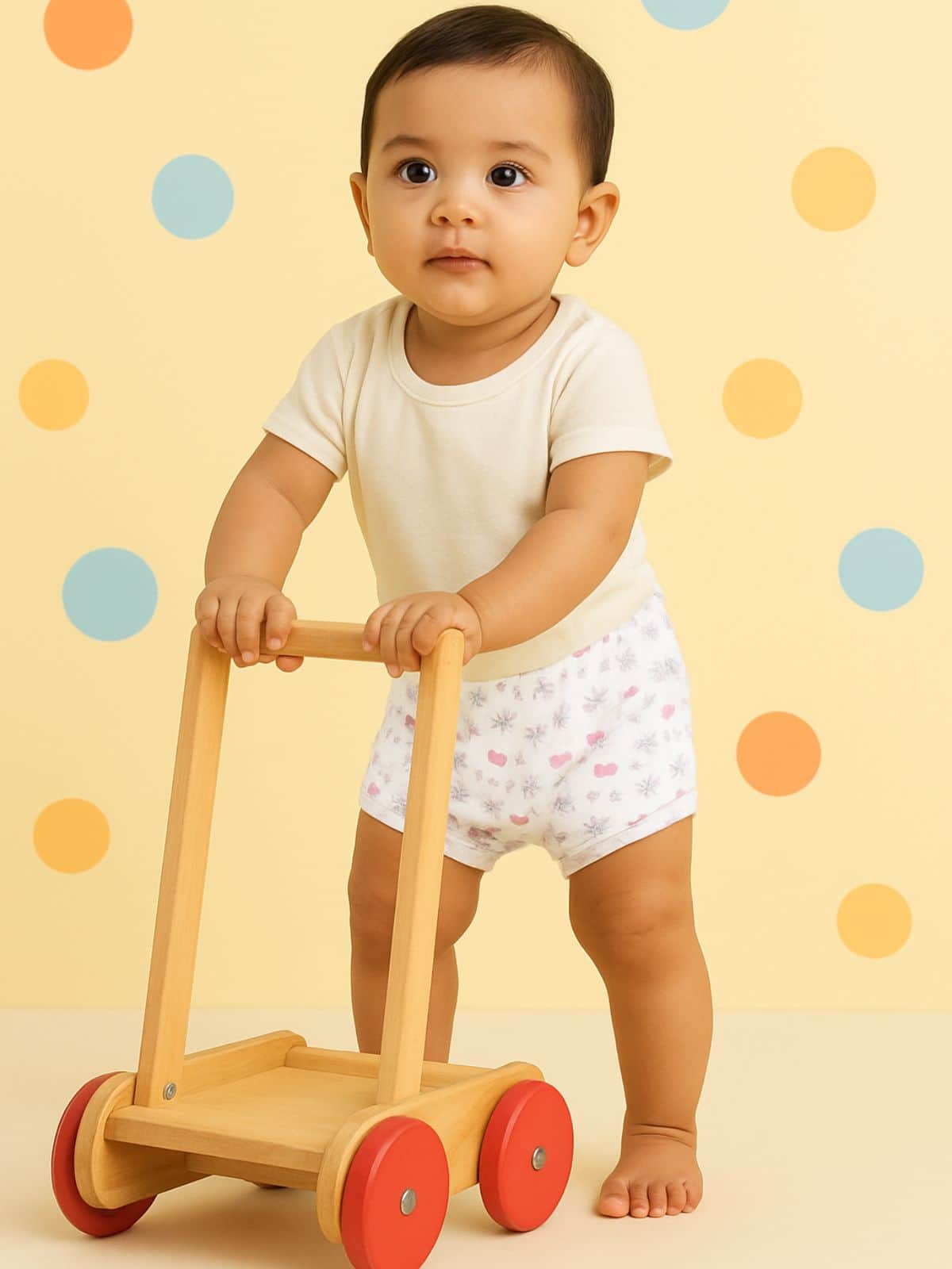 Little Angels Little Angels Reusable Padded Underwear, Potty Training Under Pants, Soft Cotton for Baby Girls and Boys Cap & Nappy Oops-Proof Padded Underpants