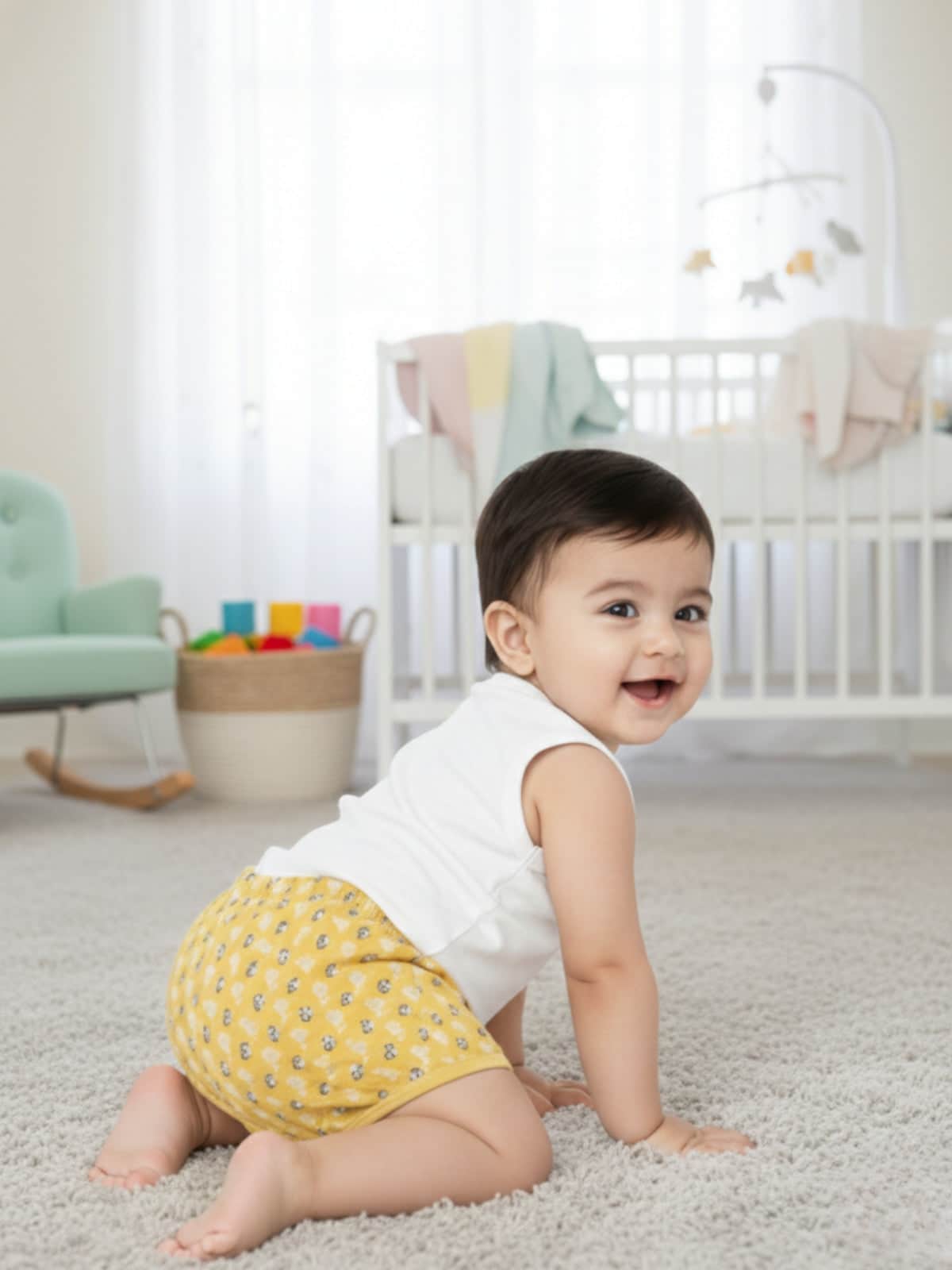 Little Angels Little Angels Reusable Padded Underwear, Potty Training Under Pants, Soft Cotton for Baby Girls and Boys Cap & Nappy Oops-Proof Padded Underpants