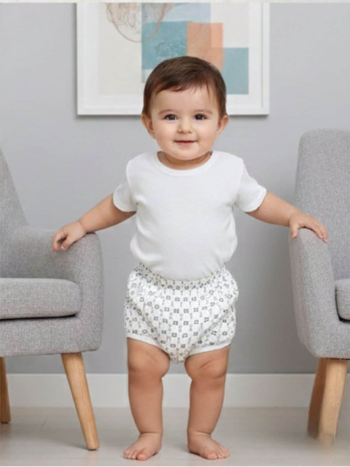 Little Angels Little Angels Reusable Padded Underwear, Potty Training Under Pants, Soft Cotton for Baby Girls and Boys Cap & Nappy Oops-Proof Padded Underpants