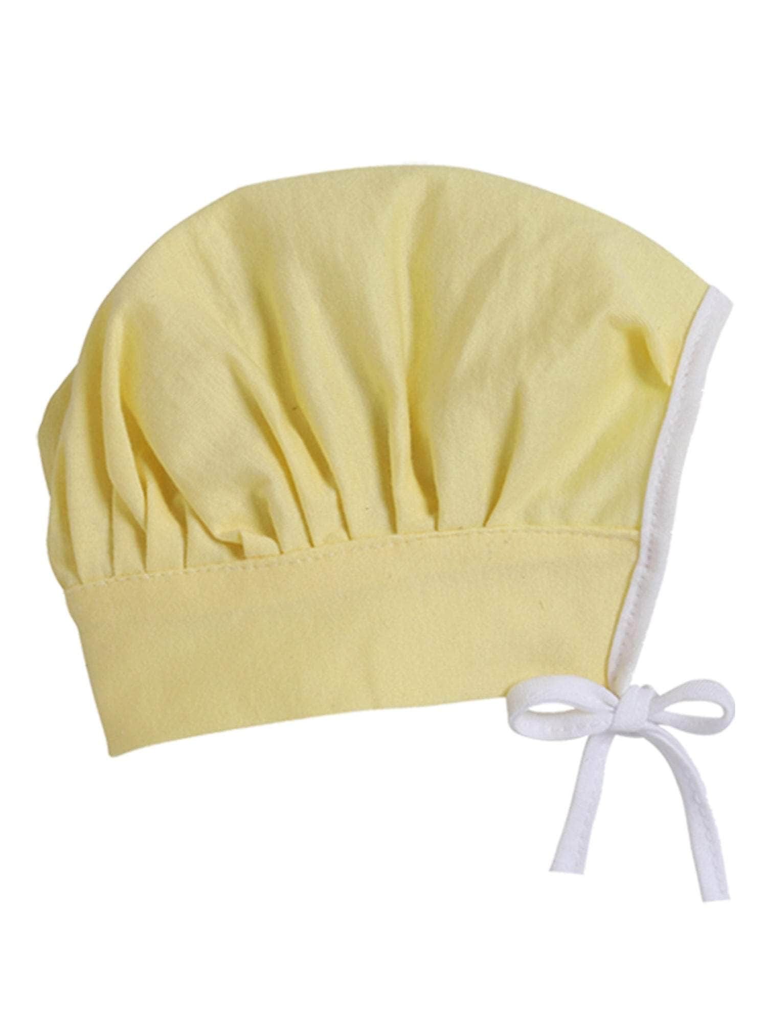 Little Angels Little Angels Cotton Solid Tie-Knot Pack of 6 Cap For Baby Boys and Baby Girls Cap & Nappy Vibrant Hues Cap Set