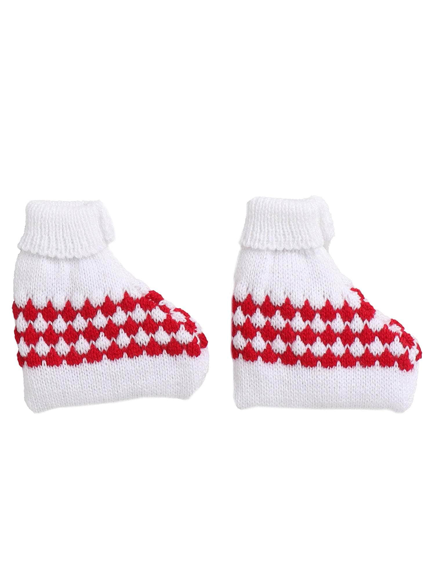 Little Angels Candy Cane Cozy Baby Set Cap, Socks & Mittens Candy Cane Cozy Baby Set