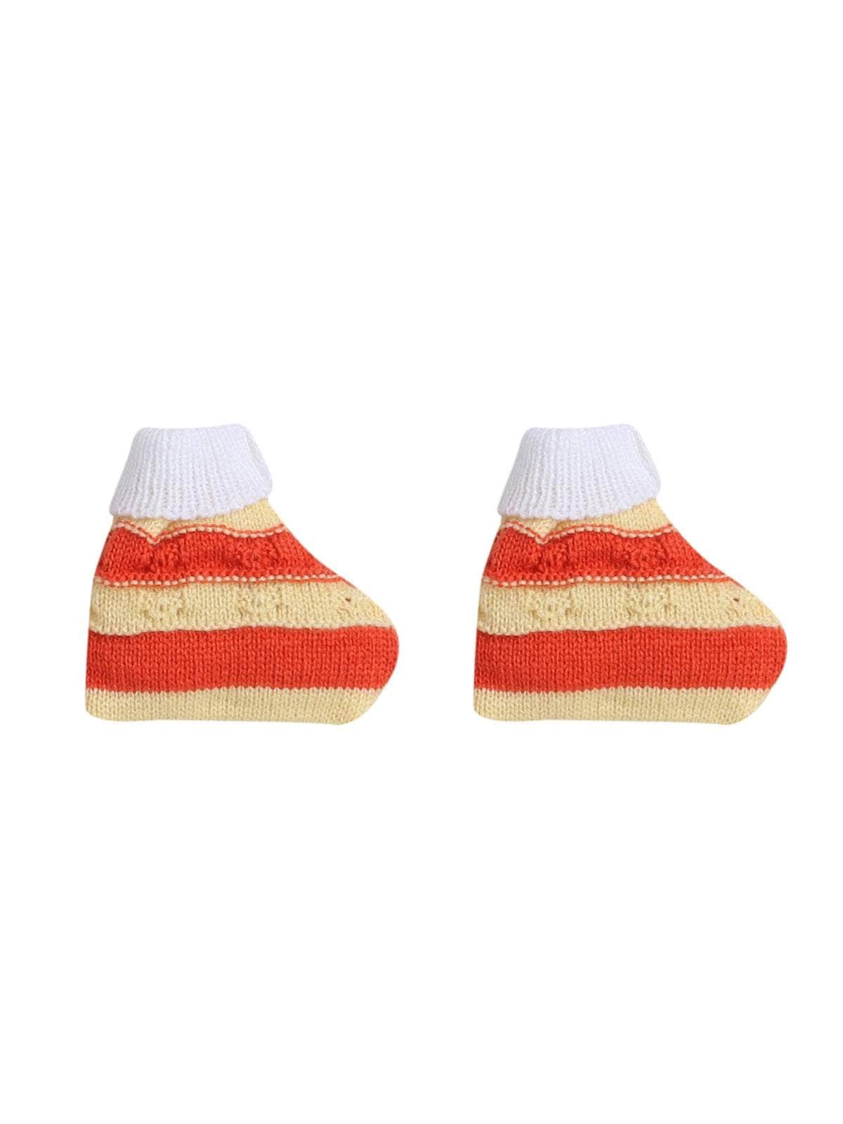 Little Angels Snuggle Sweet Striped Knit Set Cap, Socks & Mittens Snuggle Sweet Striped Knit Set