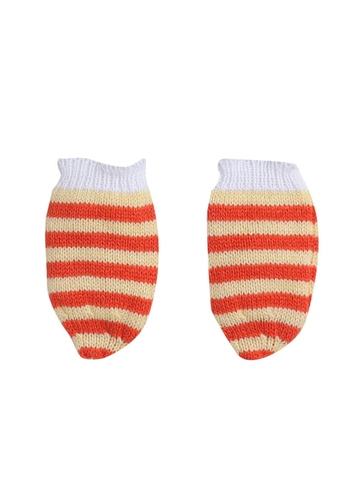 Little Angels Snuggle Sweet Striped Knit Set Cap, Socks & Mittens Snuggle Sweet Striped Knit Set