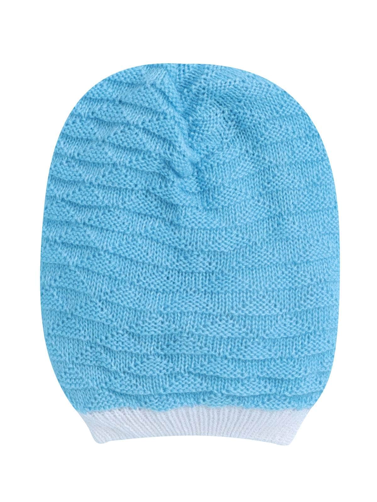 Little Angels Little Angels Baby Wool Textured Pull-On Beanie Cap with Pom Pom For Baby Girls Cap, Socks & Mittens Wavy Knit Textured Winter Cap