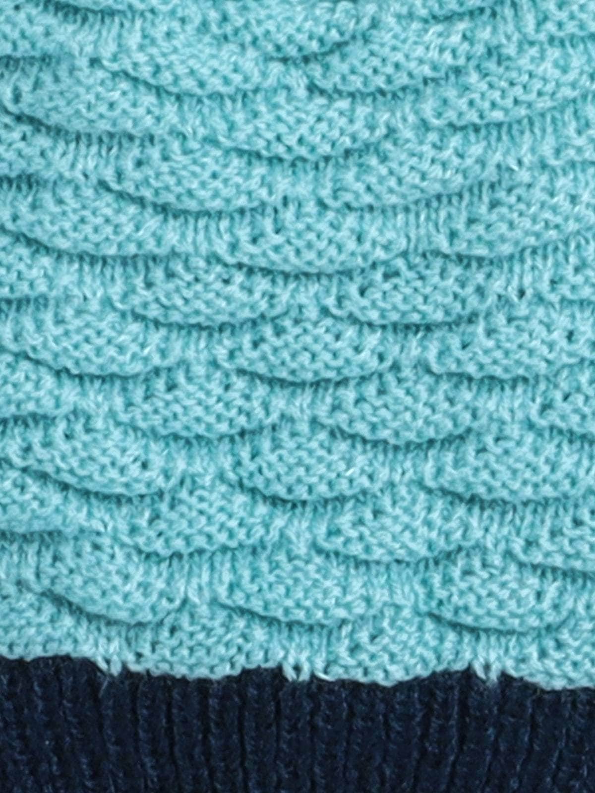Little Angels Little Angels Baby Wool Textured Pull-On Beanie Cap with Pom Pom For Baby Girls Cap, Socks & Mittens Wavy Knit Textured Winter Cap