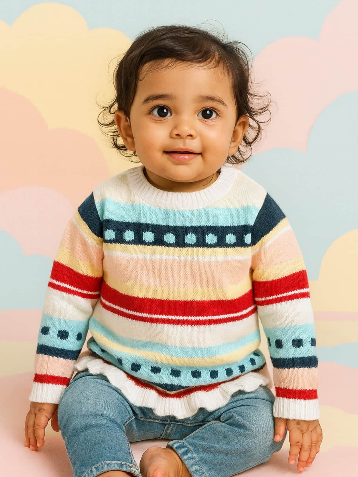 Little Angels Charming Baby Pullover Cardigan Charming Baby Pullover 2-3 years / White