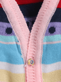 Little Angels Color Pop Rainbow Cozy Cardigan Cardigan Color Pop Rainbow Cozy Cardigan 2-3 years / Pink