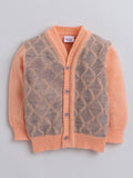 Little Angels Little Angels Baby Wool V-Neck Full Sleeves Textured Triangle Cardigan Sweater For Baby Boys and Girls Cardigan Dapper & Toasty Knit Cardigan