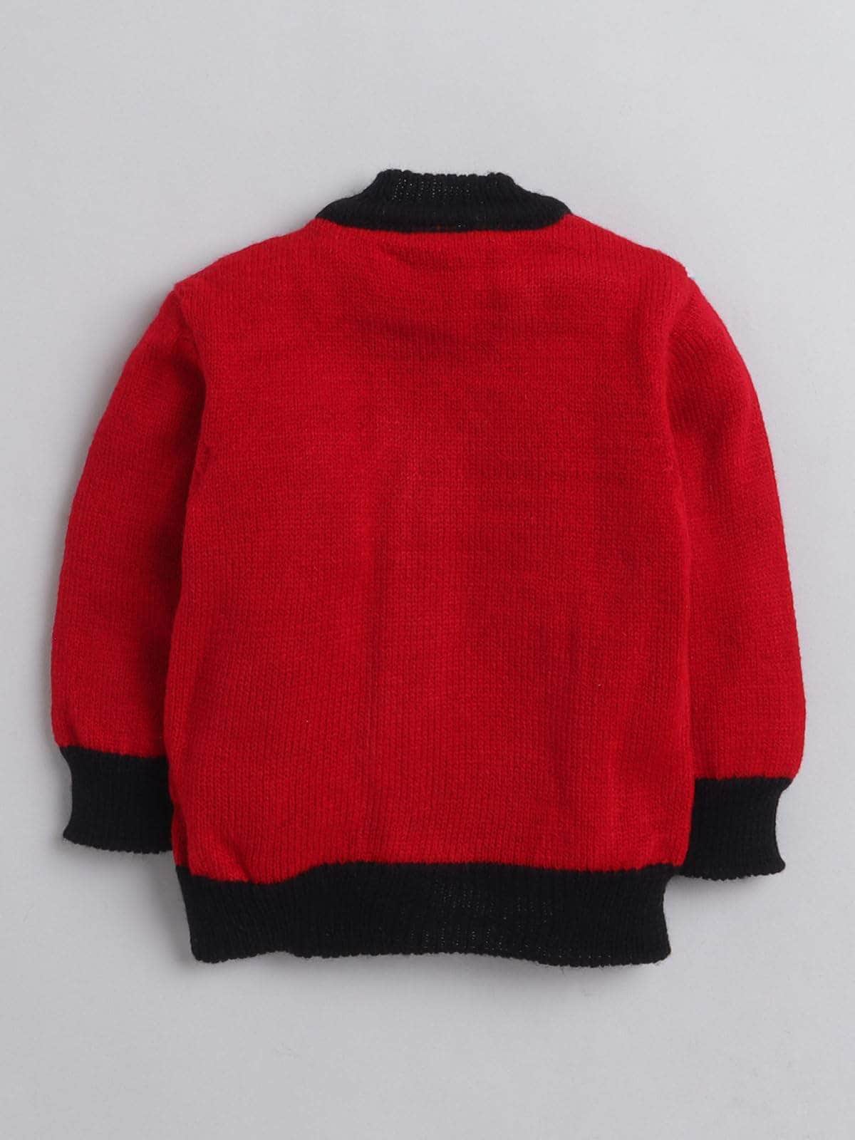 Little Angels Little Angels Baby Wool V-Neck Full Sleeves Color-Block Cardigan Sweater For Baby Boys and Girls Cardigan Kaleido Knit: Bold & Bright Cardigan