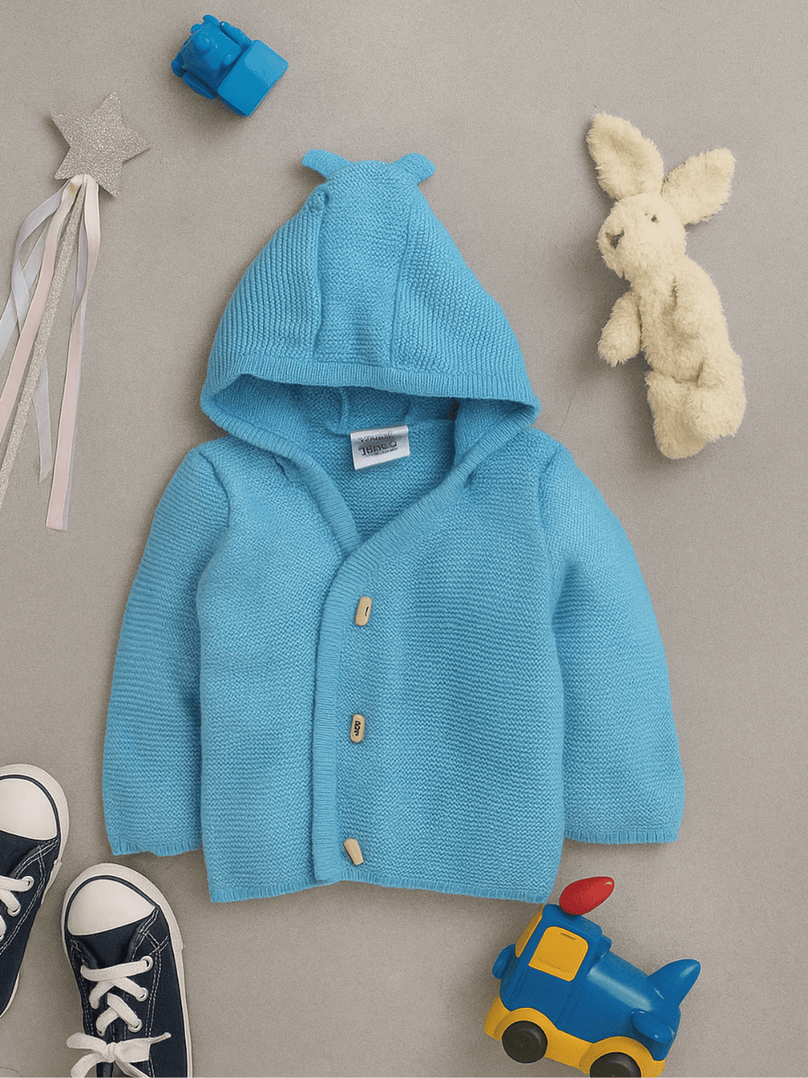 Little Angels Little Bear Button-Up Bliss Cardigan Little Bear Button-Up Bliss 6-12 M / Blue