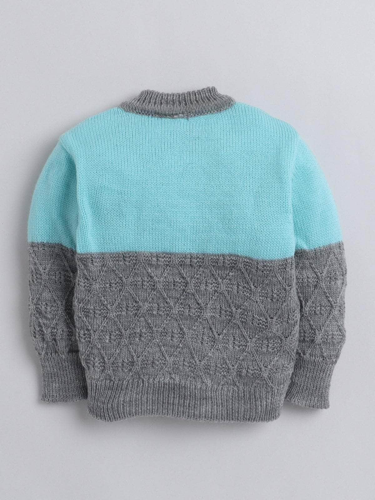 Little Angels Little Angels Baby Wool V-Neck Full Sleeves Color-Block with Diamond Design Cardigan Sweater For Baby Boys  Cardigan Snug & Buttoned Up Cardigan