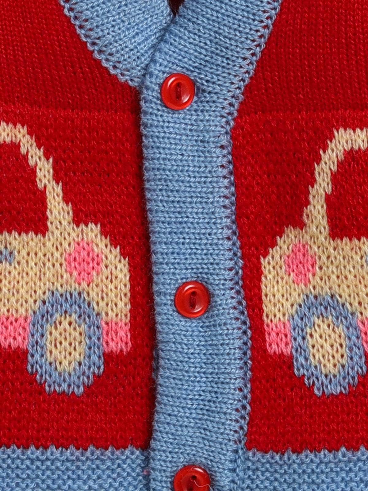 Little Angels Tiny Wheels Knit Adventure Cardigan Tiny Wheels Knit Adventure