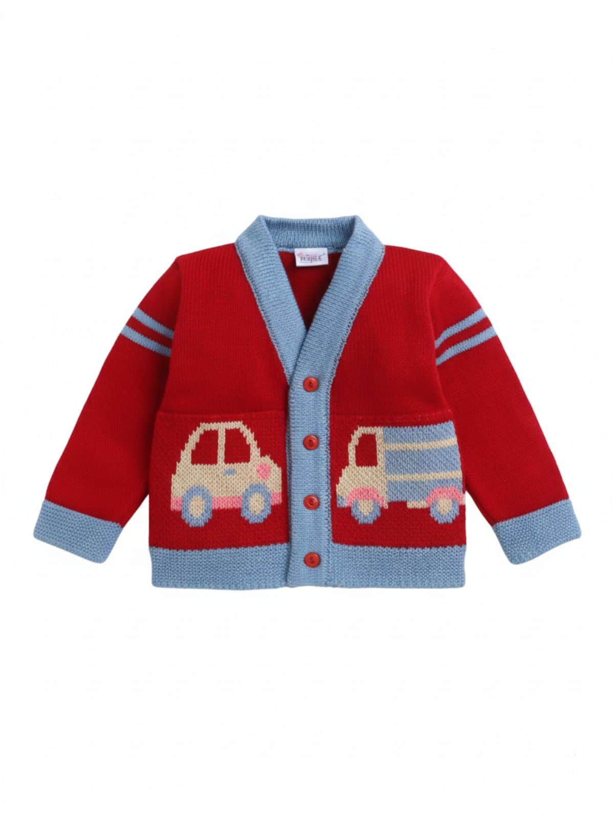 Little Angels Tiny Wheels Knit Adventure Cardigan Tiny Wheels Knit Adventure