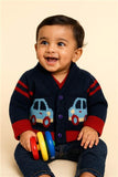 Little Angels Tiny Wheels Knit Adventure Cardigan Tiny Wheels Knit Adventure