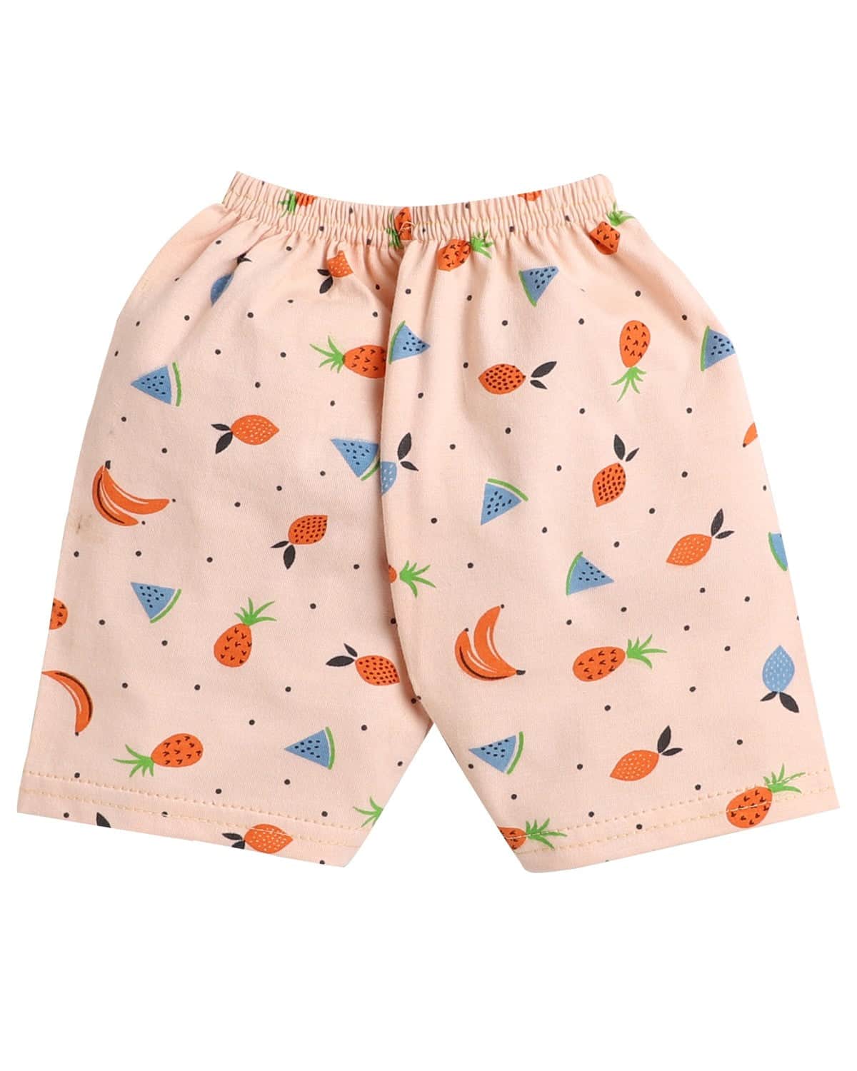 Little Angels Kids Fruit Print Summer Top & Shorts Set | Breathable Cotton Loungewear Combos Fruit Print Half-Sleeve Top & Shorts Set