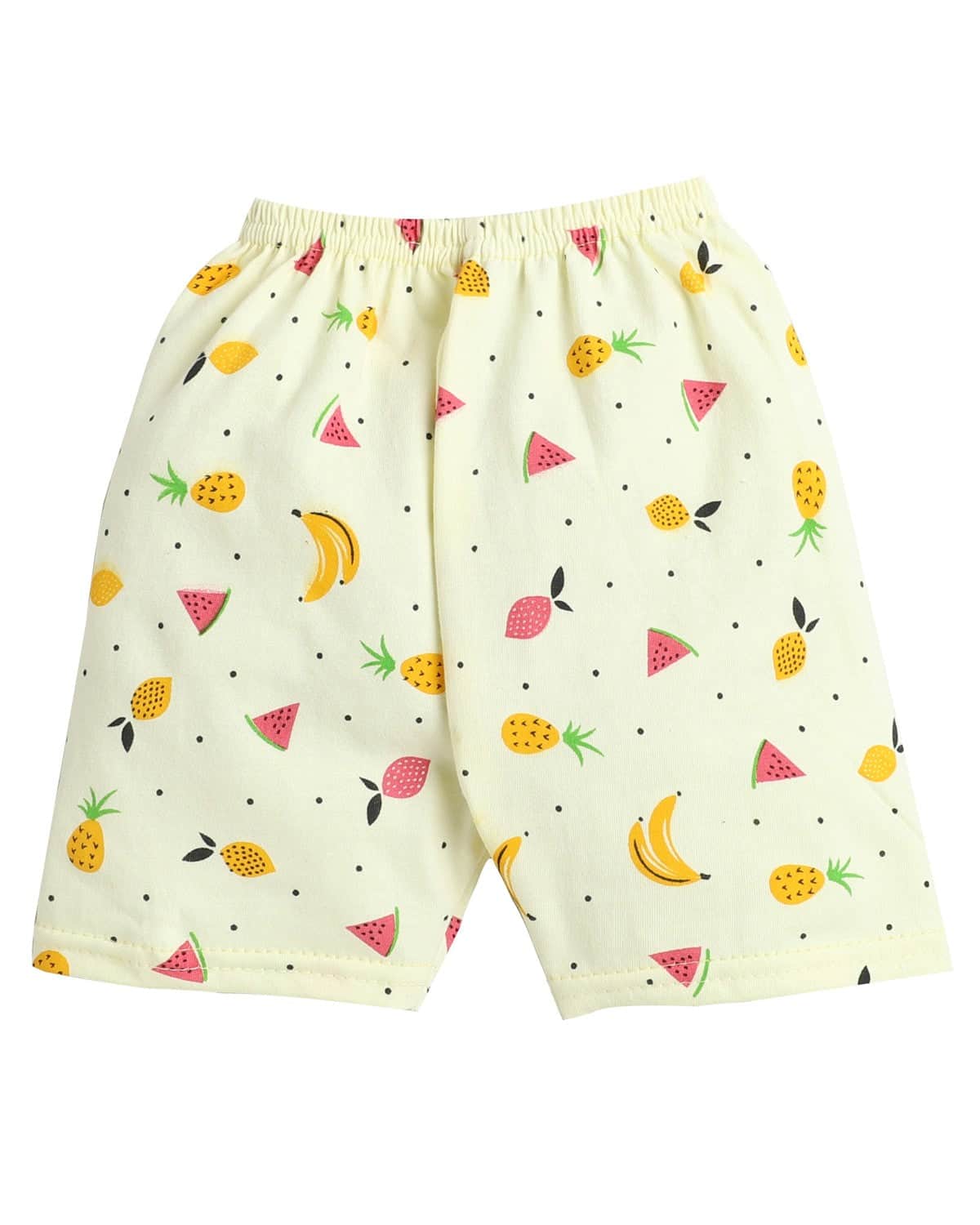 Little Angels Kids Fruit Print Summer Top & Shorts Set | Breathable Cotton Loungewear Combos Fruit Print Half-Sleeve Top & Shorts Set