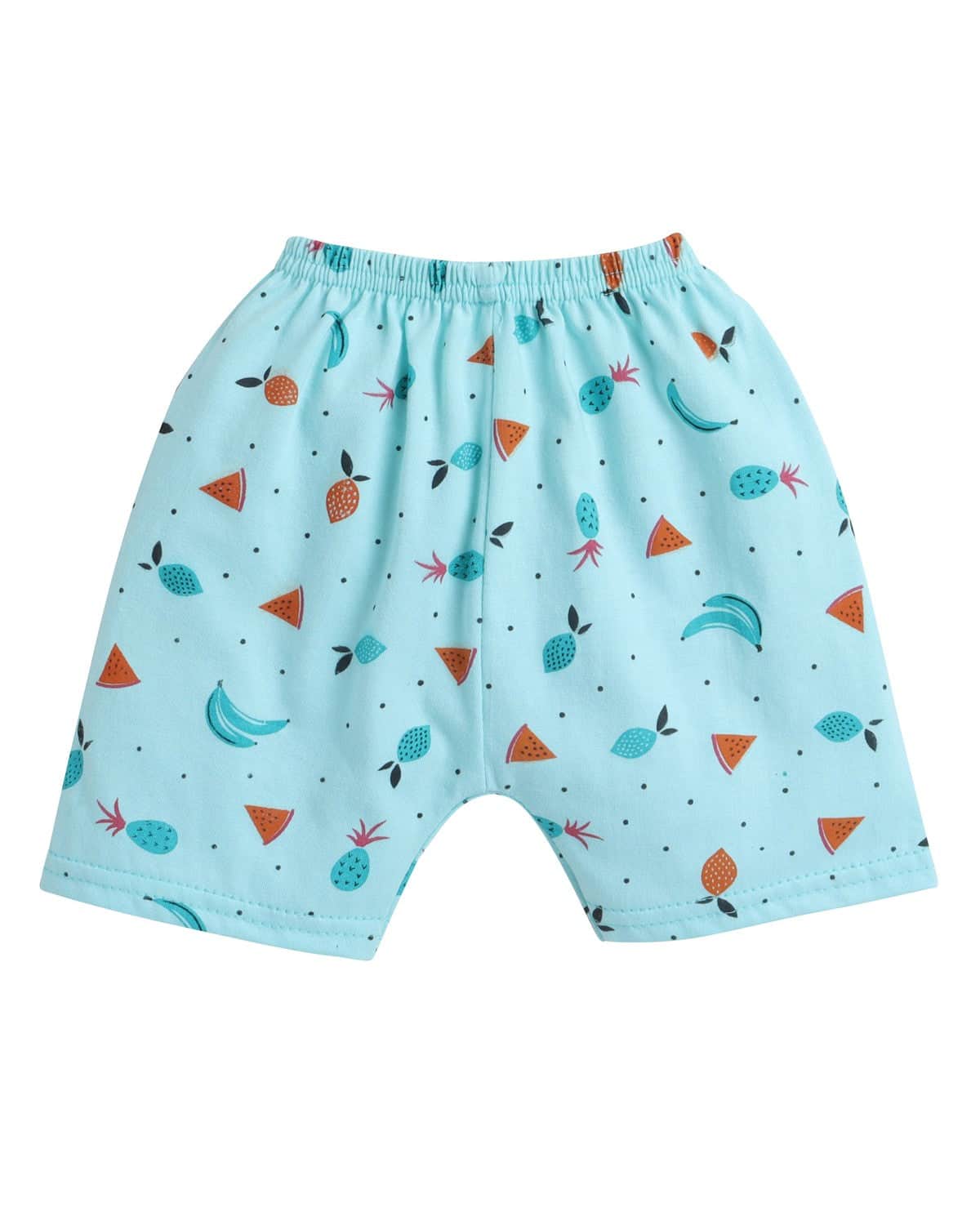 Little Angels Kids Fruit Print Summer Top & Shorts Set | Breathable Cotton Loungewear Combos Fruit Print Half-Sleeve Top & Shorts Set