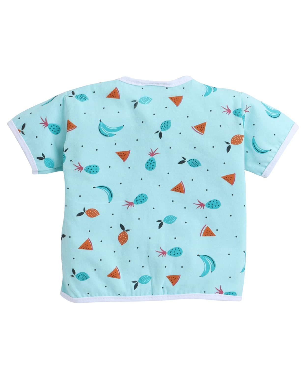 Little Angels Kids Fruit Print Summer Top & Shorts Set | Breathable Cotton Loungewear Combos Fruit Print Half-Sleeve Top & Shorts Set