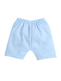 Little Angels Little Angels Scoop Neck Cotton Blue Sleeveless Printed Vest & Solid Shorts For Baby Boys Combos Move & Groove Top and Shorts