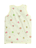 Little Angels Little Angels Scoop Neck Yellow Cotton Sleeveless Printed Vest & Solid Shorts For Baby Boys Combos Move & Groove Top and Shorts