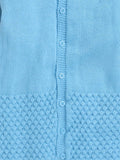 Little Angels Little Angels Baby Rompers - 1 Pcs Woollen Full Sleeves Round Neck Solid for Baby Boys Cozy Blue Adventure Romper
