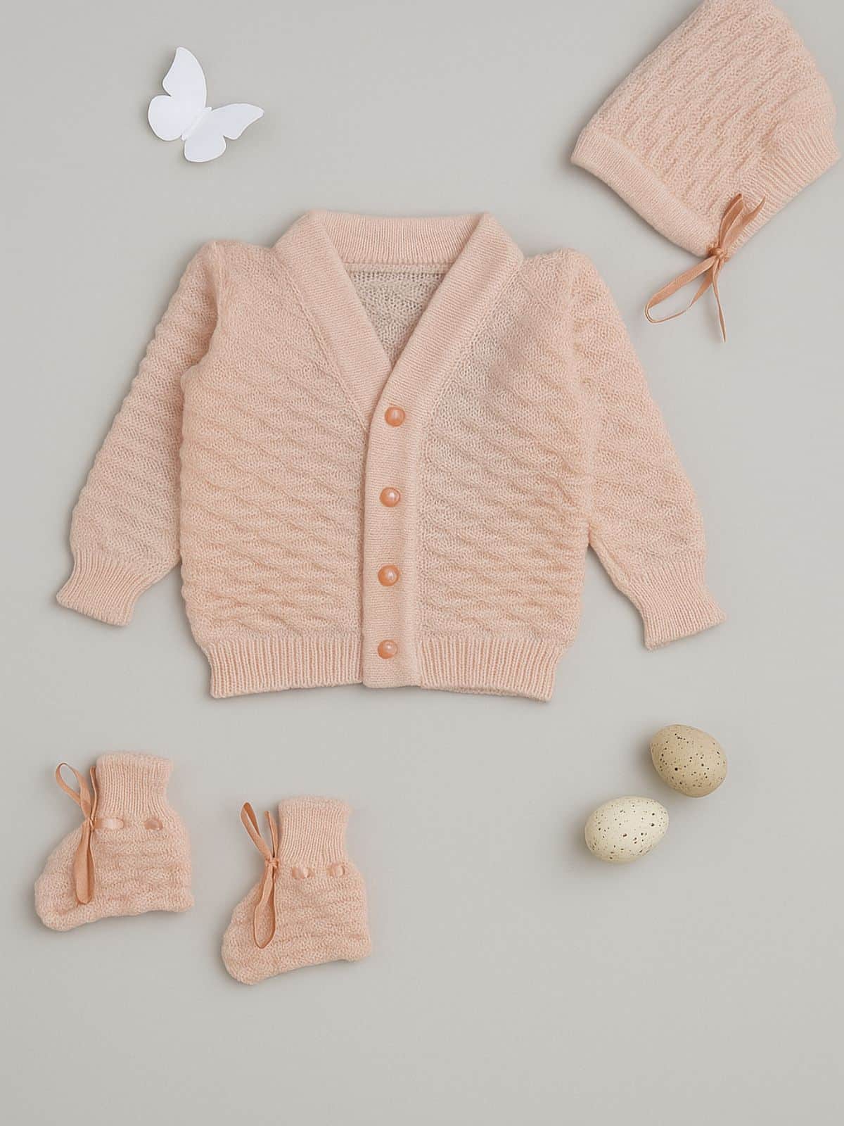 Little Angels Crayon Dreams Knit Set Crayon Dreams Knit Set 0-3 M / Peach