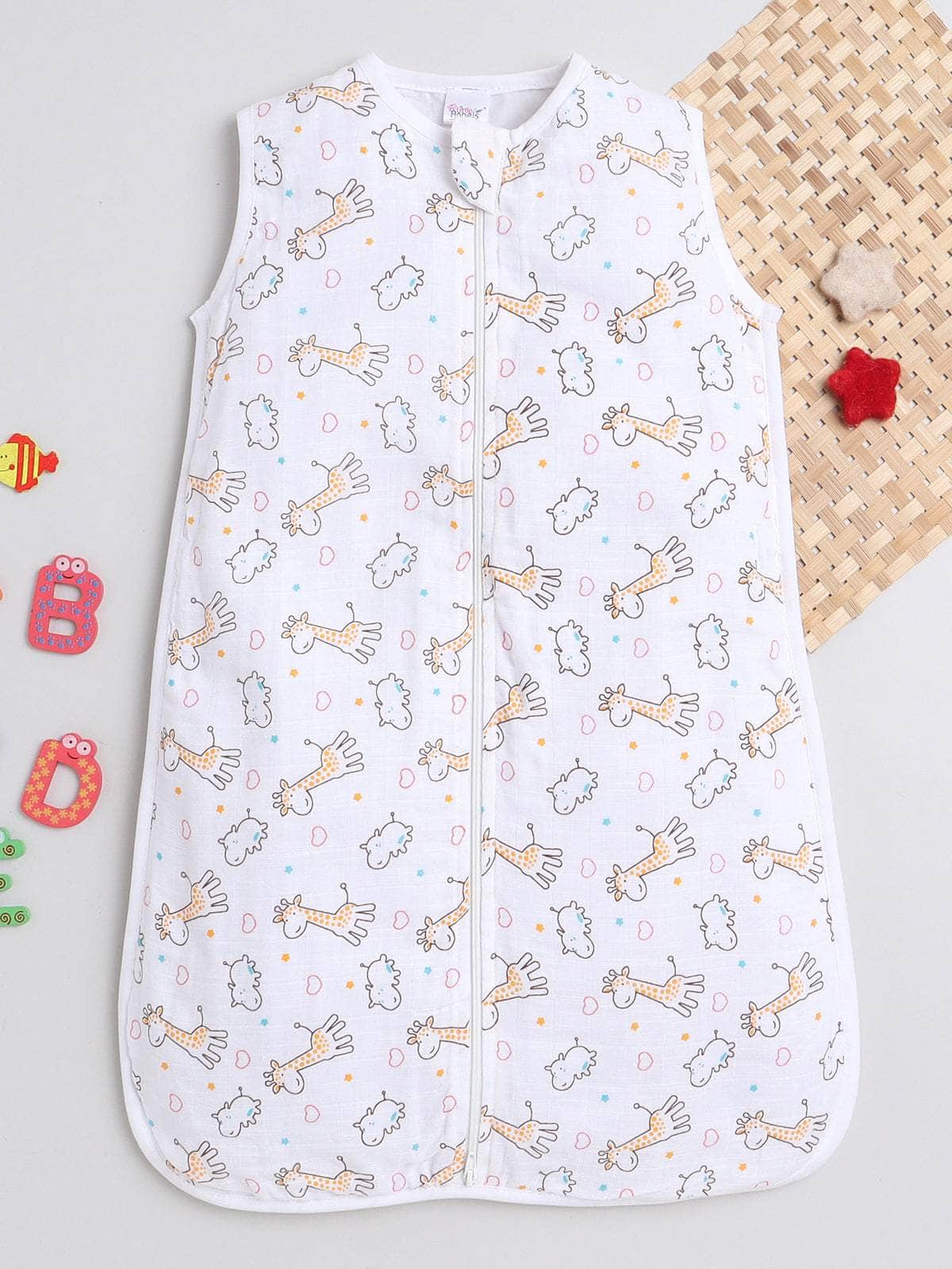 Little Angels Dreamy Cuddles Muslin Sleeping Bag Dreamy Cuddles Muslin Sleeping Bag White / 0-12M