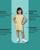 Little Angels Little Angels 1 Pc Dress & Frocks Cotton Round Neck Sleeveless Floral Print A-line Dress For Baby Girls Dress & Frocks Girls Yellow Floral Printed Sleeveless A-Line Dress