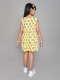 Little Angels Little Angels 1 Pc Dress & Frocks Cotton Round Neck Sleeveless Floral Print A-line Dress For Baby Girls Dress & Frocks Happy Vibes  Cotton Frock