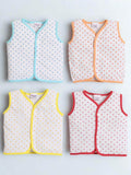Little Angels Little Angels Pack of 4 Jhabla/Vest Cotton V-Neck Sleeveless Printed Jhablas For Baby Boys and Baby Girls Jhabla/Vest Cosmic Cuddles Sleeveless Vest