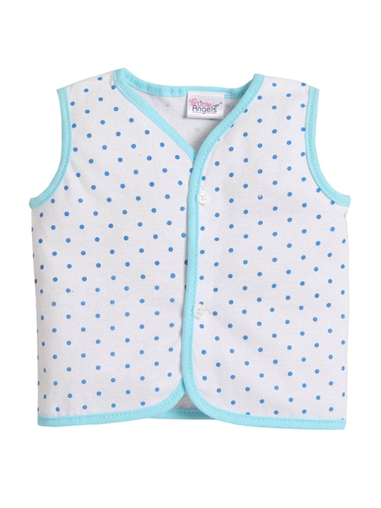 Little Angels Little Angels Pack of 4 Jhabla/Vest Cotton V-Neck Sleeveless Printed Jhablas For Baby Boys and Baby Girls Jhabla/Vest Cosmic Cuddles Sleeveless Vest