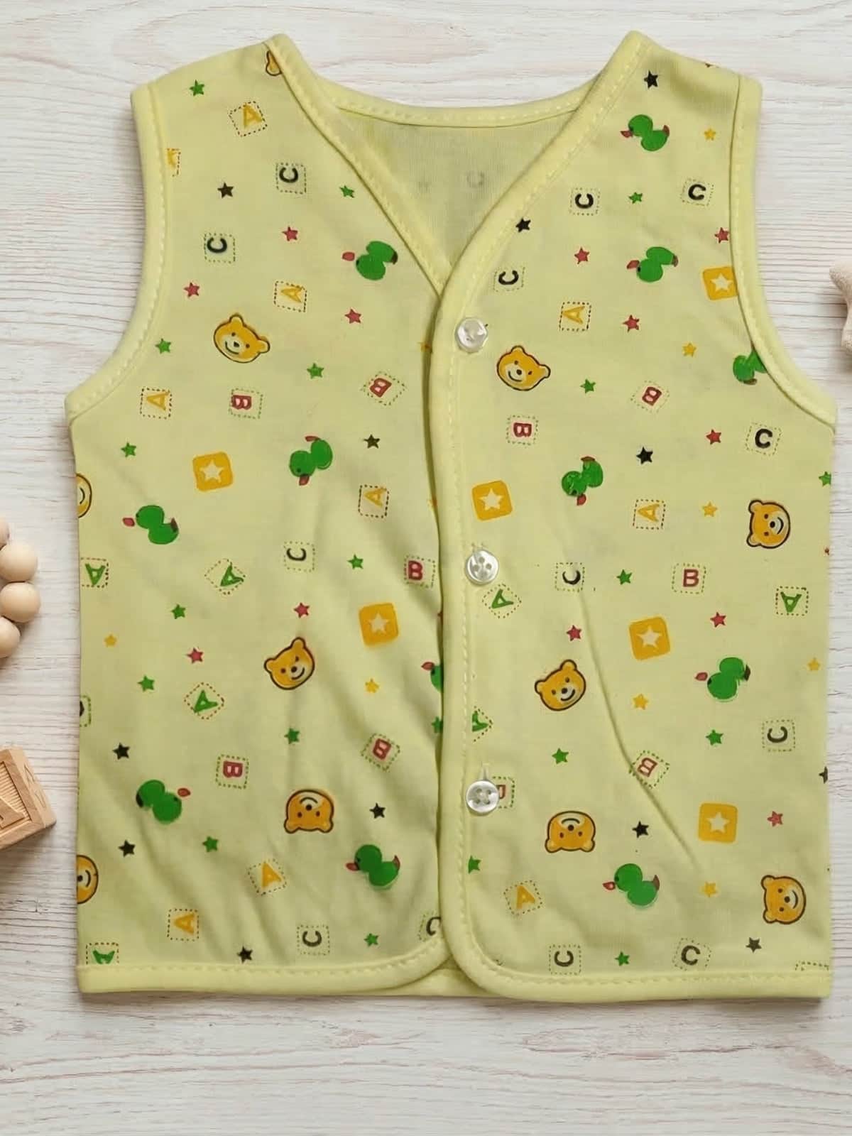 Little Angels Printed Baby Vest Pack Online | My Little Angels Jhabla/Vest Cotton Printed Sleeveless Baby Vest 6-12 M / Assorted