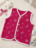 Little Angels Printed Baby Vest Pack Online | My Little Angels Jhabla/Vest Cotton Printed Sleeveless Baby Vest 6-12 M / Assorted