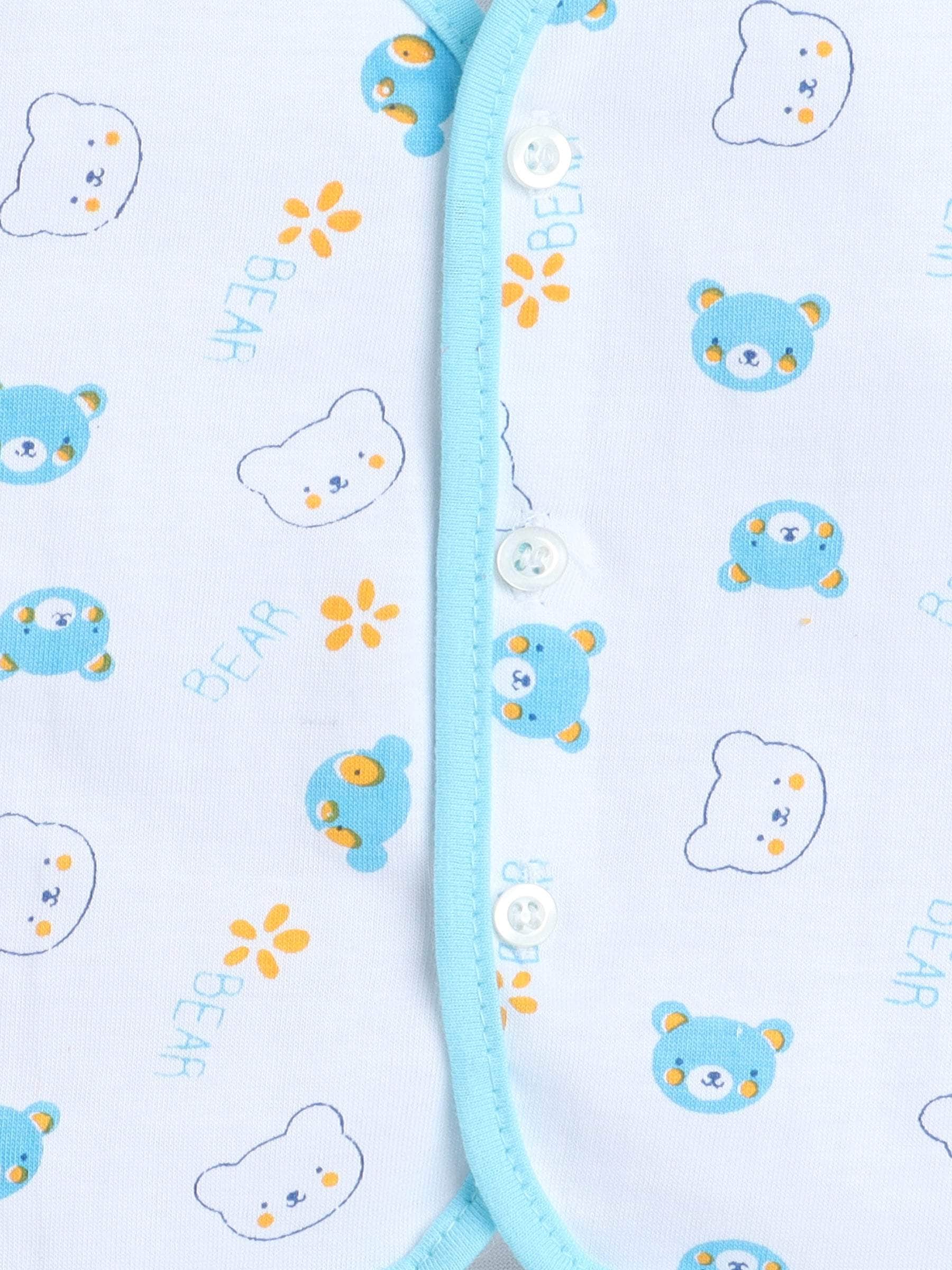 Little Angels Little Angels Pack of 4 Jhabla/Vest Cotton V-Neck Sleeveless Printed Jhablas For Baby Boys and Baby Girls Jhabla/Vest Cuddle Critters Vest Set