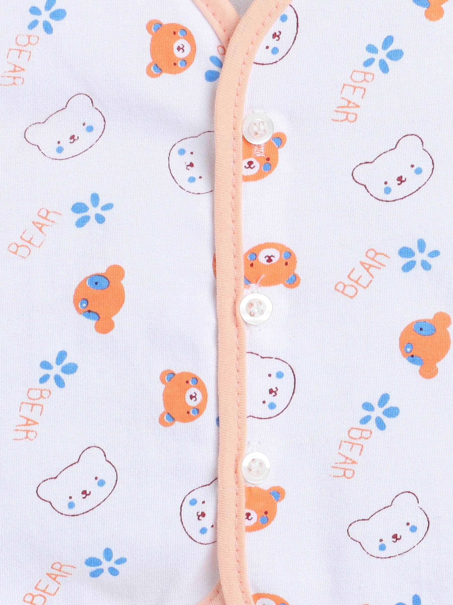Little Angels Little Angels Pack of 4 Jhabla/Vest Cotton V-Neck Sleeveless Printed Jhablas For Baby Boys and Baby Girls Jhabla/Vest Cuddle Critters Vest Set