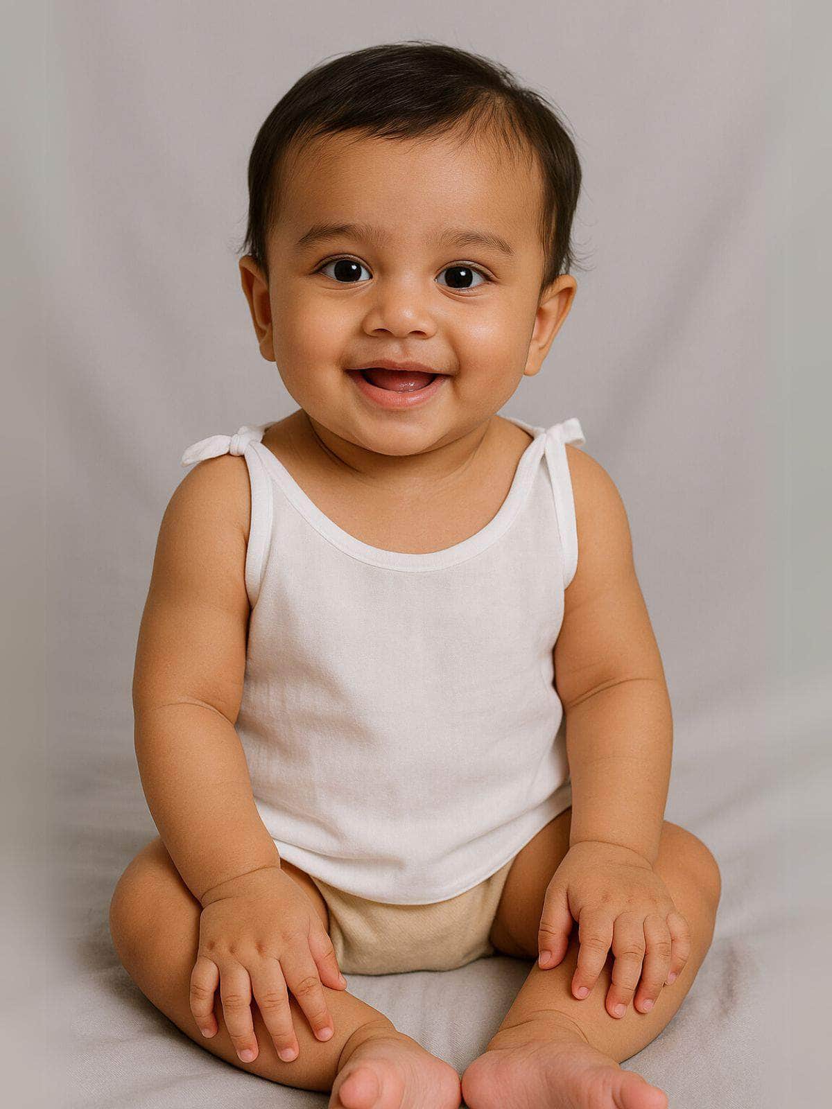 Little Angels Little Angels Organic Mulmul Hospital Safe Pure White Vest Pack Jhabla/Vest Organic Mulmul Hospital Safe Pure White Vest - (0-3M)