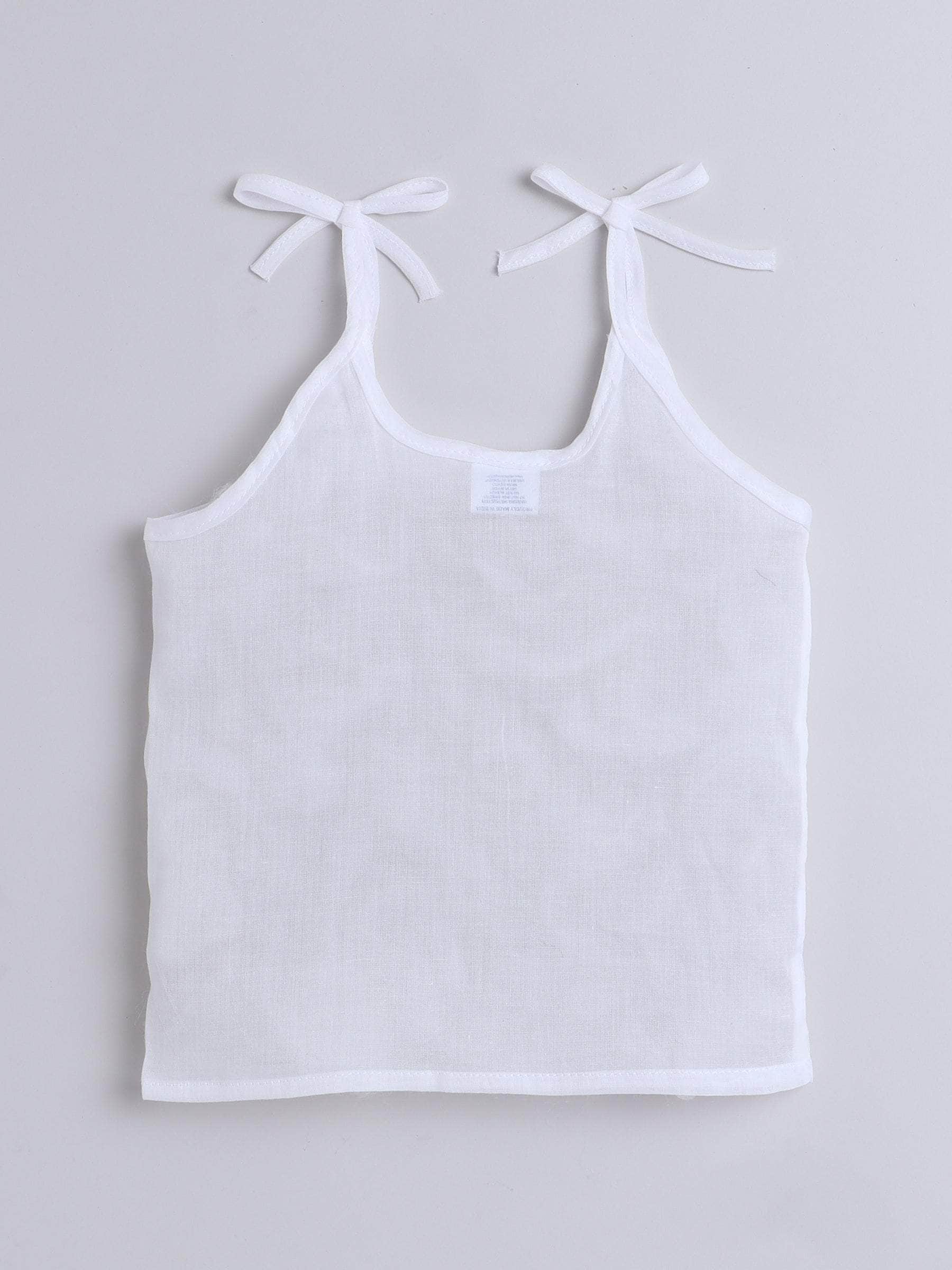 Little Angels Little Angels Organic Mulmul Hospital Safe Pure White Vest Pack Jhabla/Vest Organic Mulmul Hospital Safe Pure White Vest - (0-3M)
