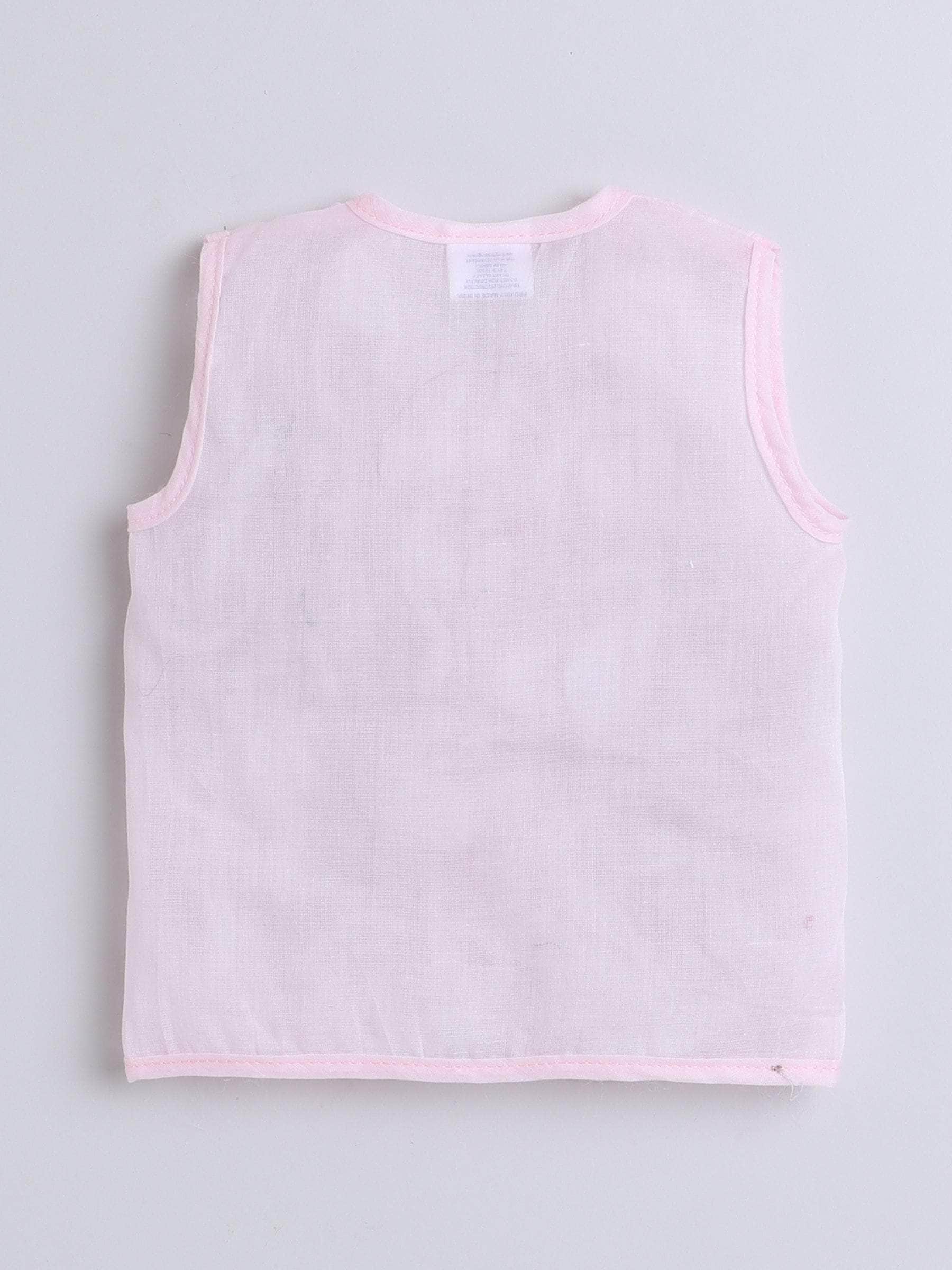 Little Angels Little Angels Organic Mulmul Hospital Safe Multi Color Vest Pack Jhabla/Vest Organic Mulmul Hospital Safe Vest - (0-3M)