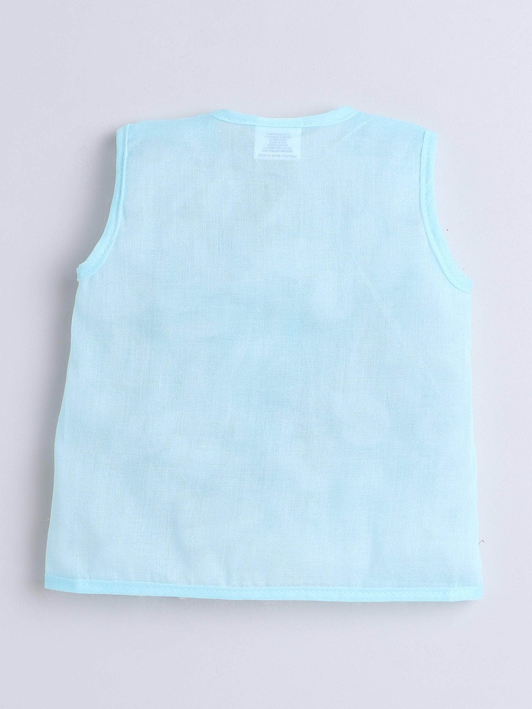 Little Angels Little Angels Organic Mulmul Hospital Safe Multi Color Vest Pack Jhabla/Vest Organic Mulmul Hospital Safe Vest - (0-3M)