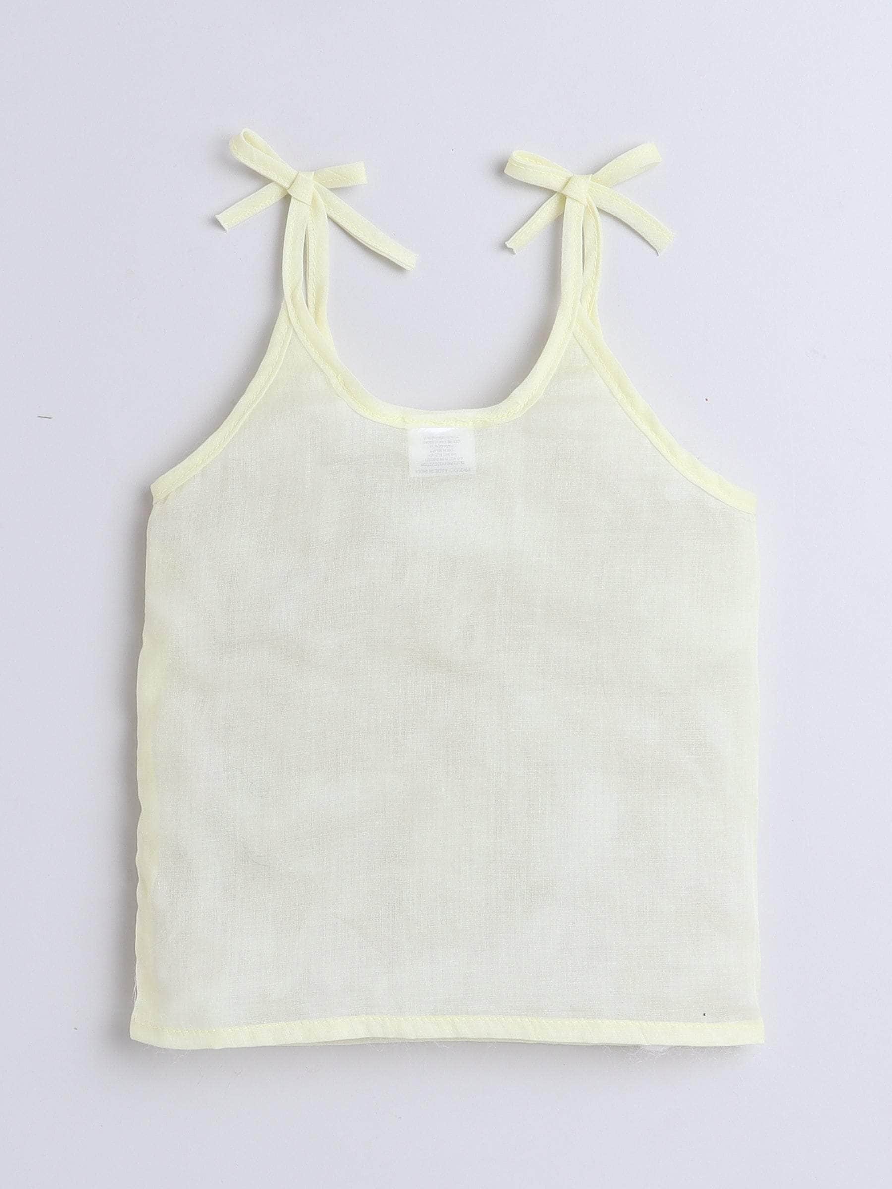 Little Angels Little Angels Organic Mulmul Hospital Safe Multi Color Vest Pack Jhabla/Vest Organic Mulmul Hospital Safe Vest - (0-3M)