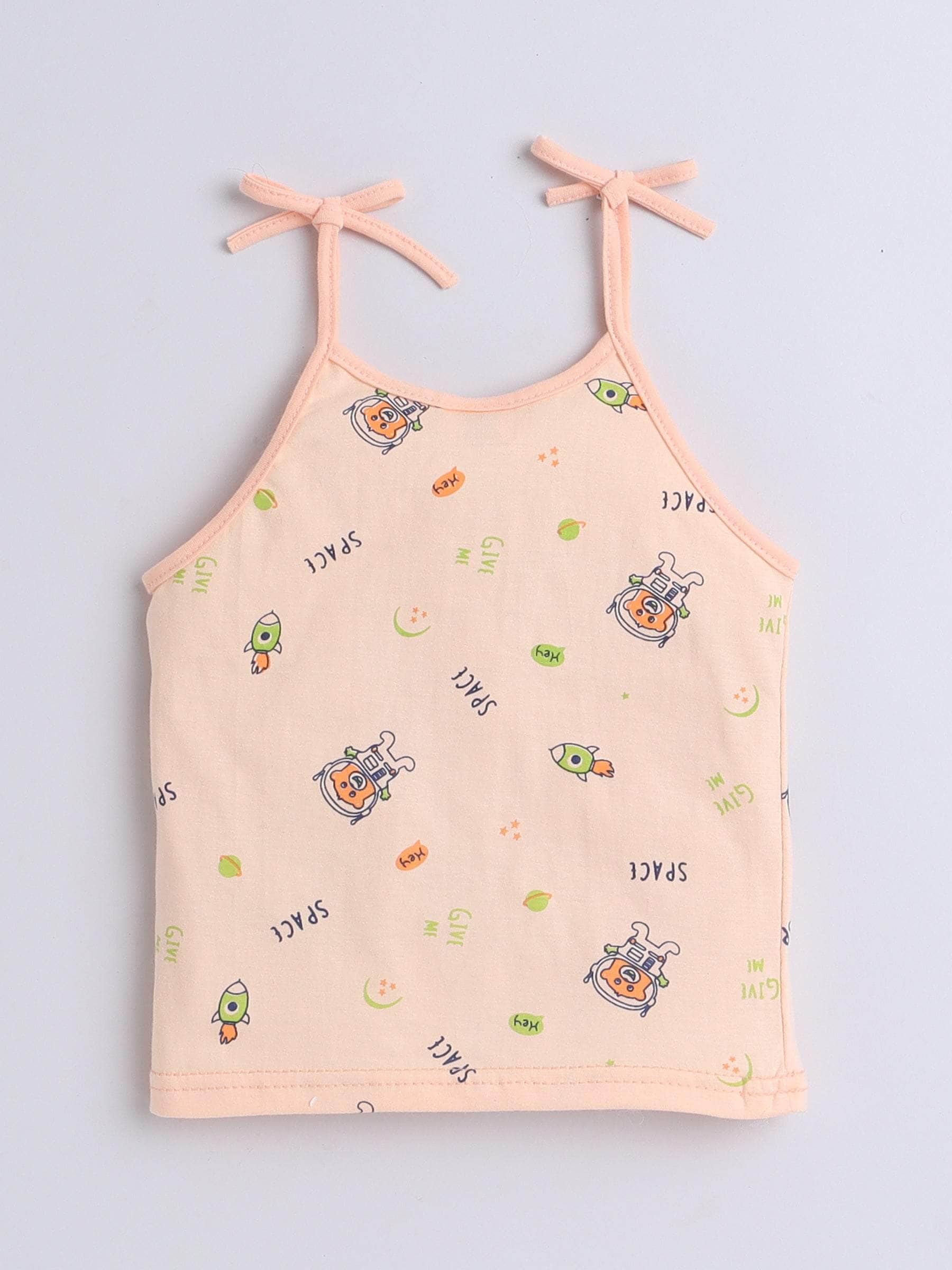 Little Angels Little Angels Baby Cotton Cartoon Tie-Knot Cotton Vest– 4-Pack (0-12 M) Jhabla/Vest Playful Pals Baby vest Combo