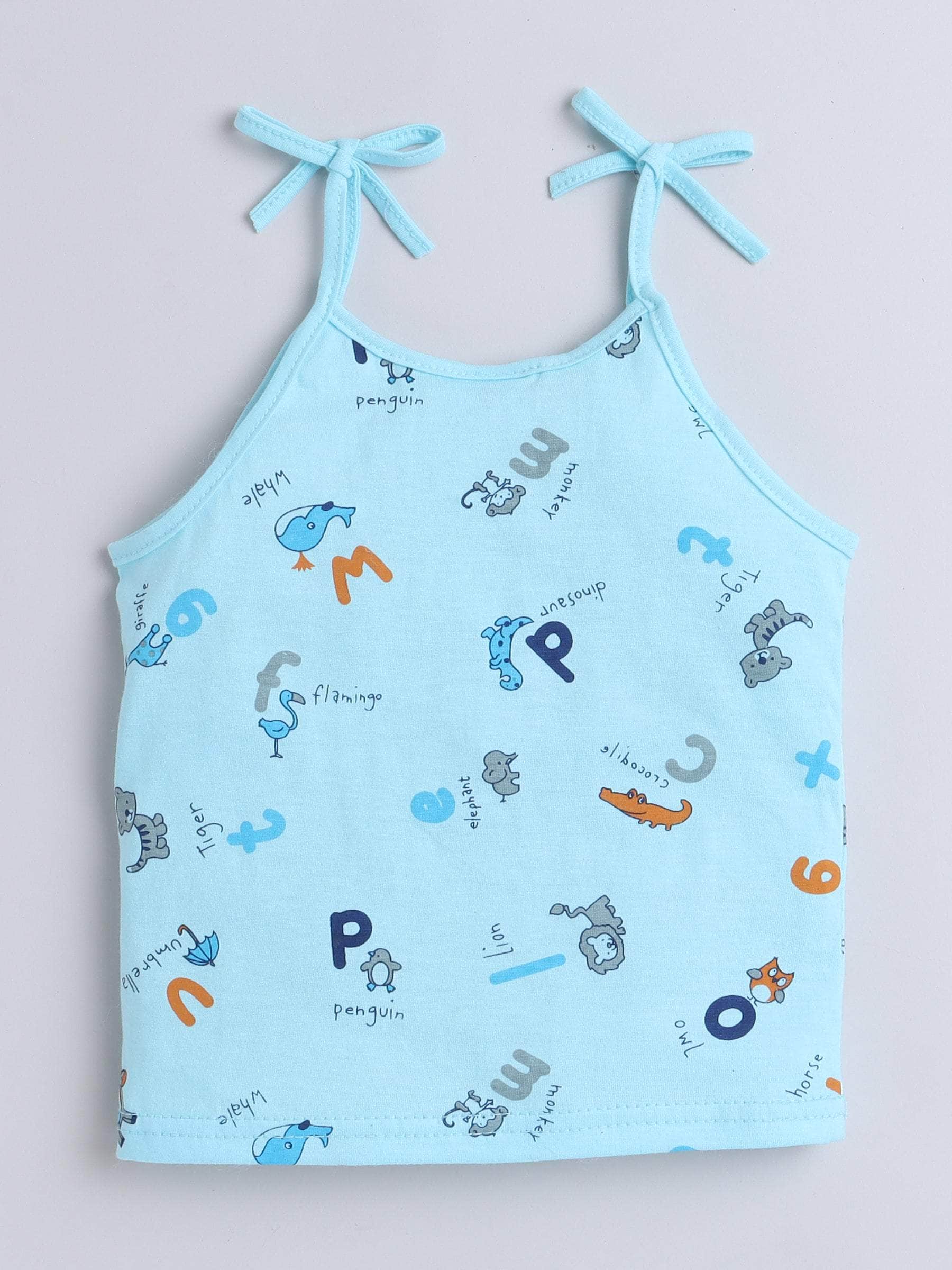 Little Angels Little Angels Baby Cotton Cartoon Tie-Knot Cotton Vest– 4-Pack (0-12 M) Jhabla/Vest Playful Pals Baby vest Combo