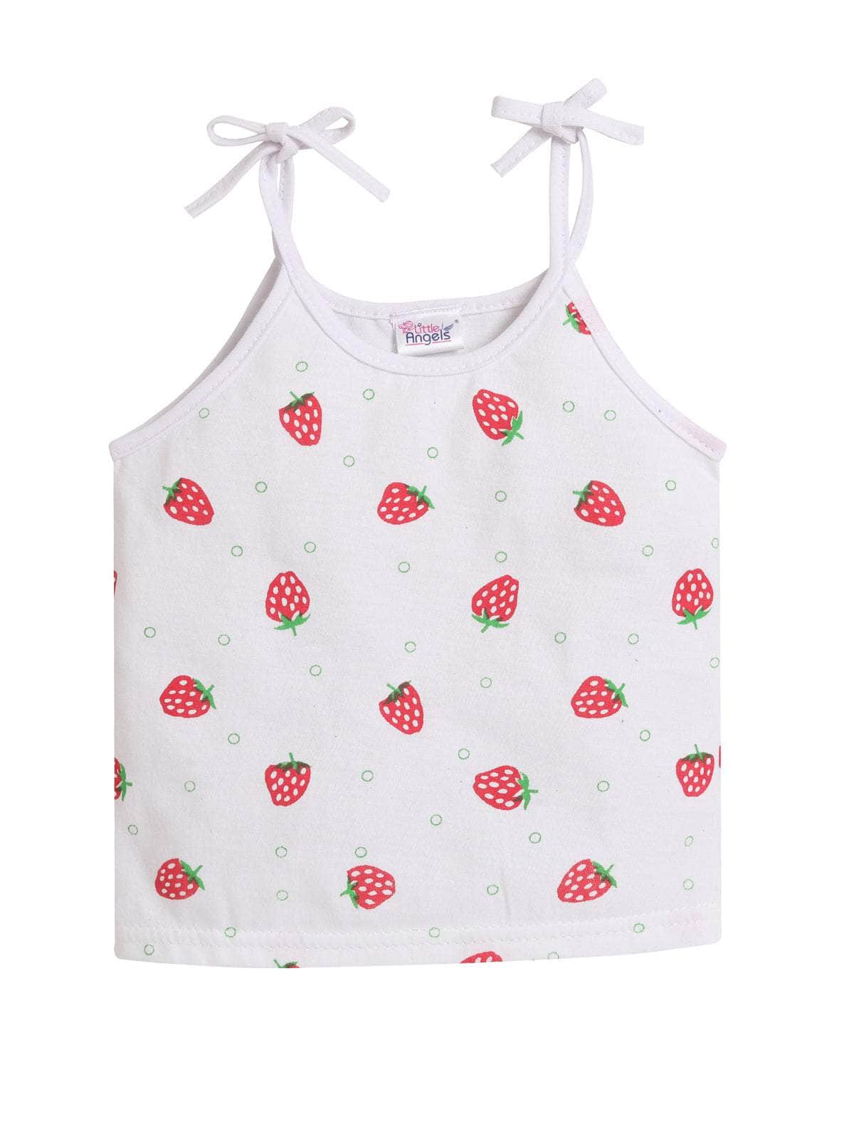 Little Angels Little Angels Pack of 4 Jhabla/Vest Cotton V-Neck Sleeveless Printed Jhablas For Baby Boys and Baby Girls Jhabla/Vest Round-Neck Sleeveless Printed Tie-Knot Pack of 4 Jhablas